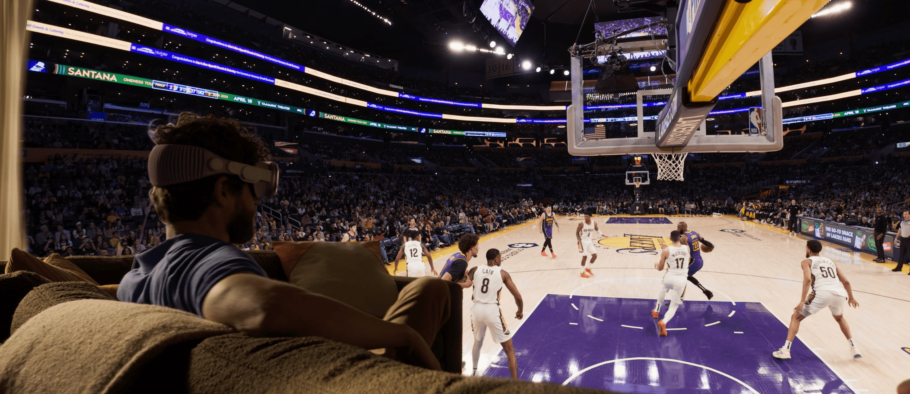 Spectrum Front Row courtside immersive Lakers experience powered by SpatialGen.